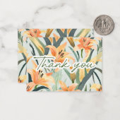 感謝の水彩リリーありがとう ノートカード (正面/裏面インサイチュ)