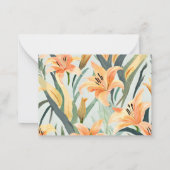 感謝の水彩リリーありがとう ノートカード (裏面)