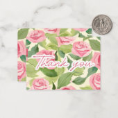 感謝の水色バラサンキューノートカード ノートカード (正面/裏面インサイチュ)