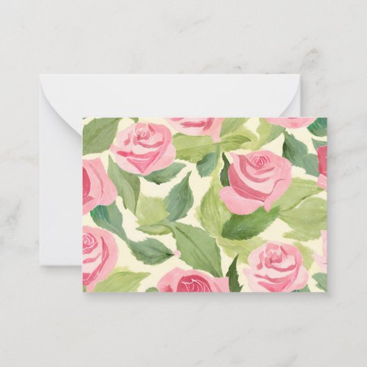 感謝の水色バラサンキューノートカード ノートカード (裏面)