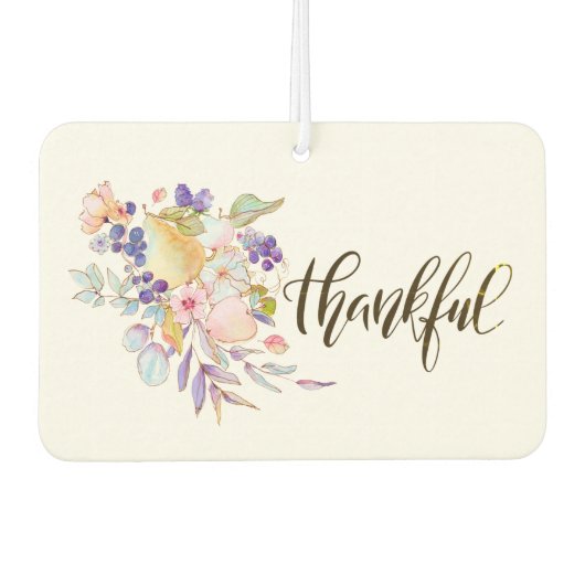 感謝の水色フローラ感謝祭 カーエアーフレッシュナー (正面)