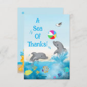 感謝の海イルカバレーボールオーシャン サンキューカード (正面/裏面)