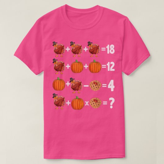 感謝の演算順序クイズ数学 Tシャツ (デザイン正面)