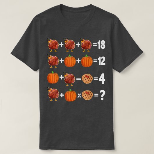 感謝の演算順序クイズ数学 Tシャツ (デザイン正面)
