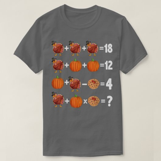 感謝の演算順序クイズ数学 Tシャツ (デザイン正面)