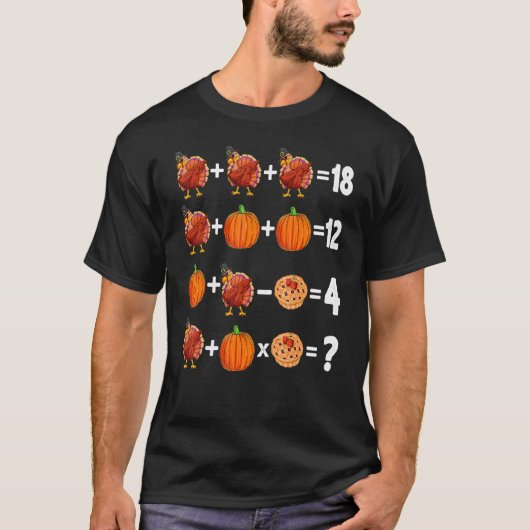 感謝の演算順序クイズ数学 Tシャツ (正面)