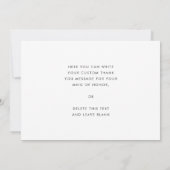 感謝の焼きオレンジのドレスのサポーターカード 招待状 (裏面)