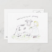 感謝の牛 ポストカード (正面/裏面)