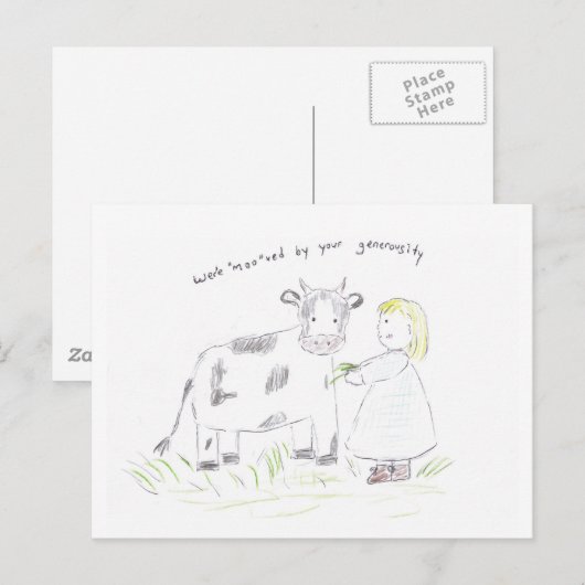 感謝の牛 ポストカード (正面/裏面)