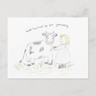 感謝の牛 ポストカード