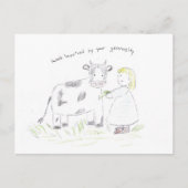 感謝の牛 ポストカード (正面)