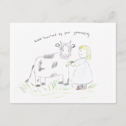 感謝の牛 ポストカード (正面)