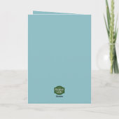 感謝の狐親子ハグ月森林愛 カード (裏面)