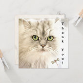感謝の猫カード カード (正面/裏面インサイチュ)