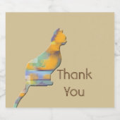 感謝の猫シッターのパッチワークペット感謝 ビールラベル (シングルラベル)