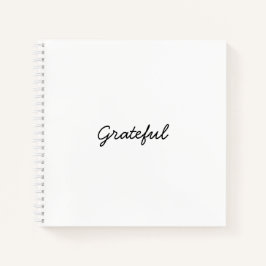 感謝の白カスタムいカジュアル文字の感謝 ノートブック