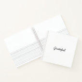 感謝の白カスタムいカジュアル文字の感謝 ノートブック (内部)