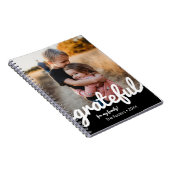 感謝の白黒のスクリプトのカスタム写真 ノートブック (右側)