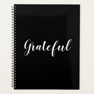 感謝の白黒カスタムのスクリプモダント プランナー手帳