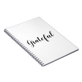 感謝の白黒カスタムスクリプト文字かわいい ノートブック (右側)