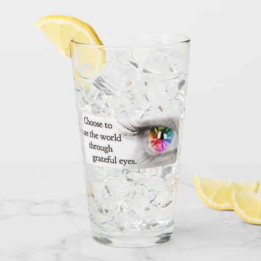 **感謝の目**美 タンブラーグラス (アイス正面)