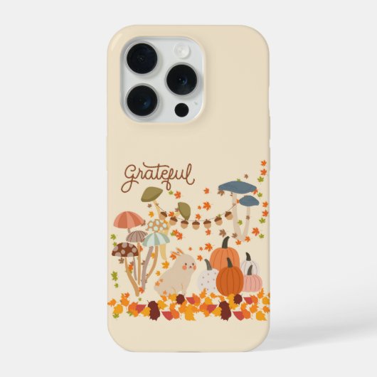 感謝の秋のウサギ iPhoneケース (裏面)