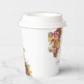 感謝の秋のオレンジカボチャ 紙コップ (右)