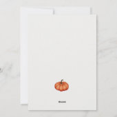 感謝の秋のカボチャファームハウス水彩画 シーズンカード (裏面)