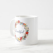 感謝の秋のリース マグ タンクスギビング ギフト (正面左)