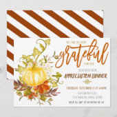 感謝の秋の招待状、あなたに心から感謝 招待状 (正面/裏面)
