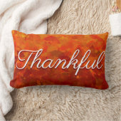 感謝の秋の紅葉感謝祭 ランバークッション (ブランケット)