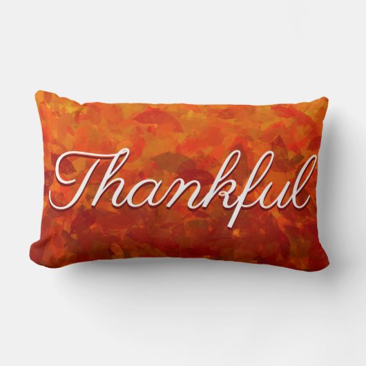 感謝の秋の紅葉感謝祭 ランバークッション (正面)