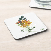 感謝の秋の紙クイル花(6) コースター (左側)