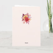 感謝の秋の花の季節 - サンクスギビング シーズンカード (裏面)