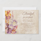 感謝の秋の葉感謝と友情 招待状 (正面)