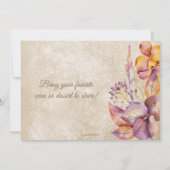 感謝の秋の葉感謝と友情 招待状 (裏面)