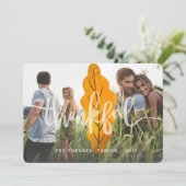 感謝の秋の葉(数々の写真) サンキューカード (スタンド正面)