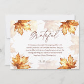 感謝の秋エレガント素朴モダン感謝祭 シーズンカード (正面)