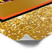 感謝の秋カスタマイズの文字と色 ポスター (角)