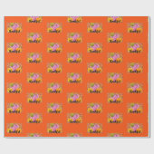 感謝の秋カスタマイズの文字と色 ラッピングペーパー (フラット)