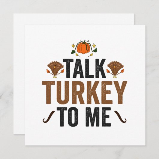 感謝の秋ギフトにおもしろい七面鳥を話す (正面/裏面)