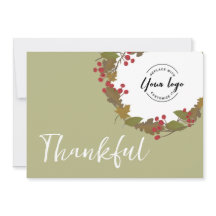 感謝の秋テーマビジネスロゴ感謝祭