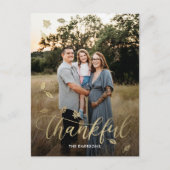 感謝の秋ハッピーサンクスギビング写真はがき シーズンポストカード (正面)