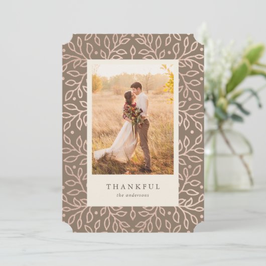感謝の秋フォトカード サンキューカード (スタンド正面)