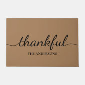 感謝の秋モダンの書エレガント道 ドアマット (正面)