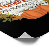 感謝の秋リースと音楽 ポスター (角)