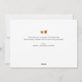 感謝の秋挨拶ハッピー感謝祭 シーズンカード (裏面)