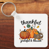 感謝の秋賛美のかぼちゃ キーホルダー (正面)