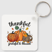 感謝の秋賛美のかぼちゃ キーホルダー (裏面)
