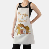 感謝の秋賛美オレンジホワイトカボチャ エプロン (インサイチュ)